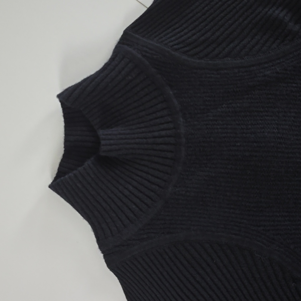 NWT Lululemon Women Black Merino Wool Mock Neck Thermo Knit Ribbed Pullover Sz 4 - Picture 3 of 14